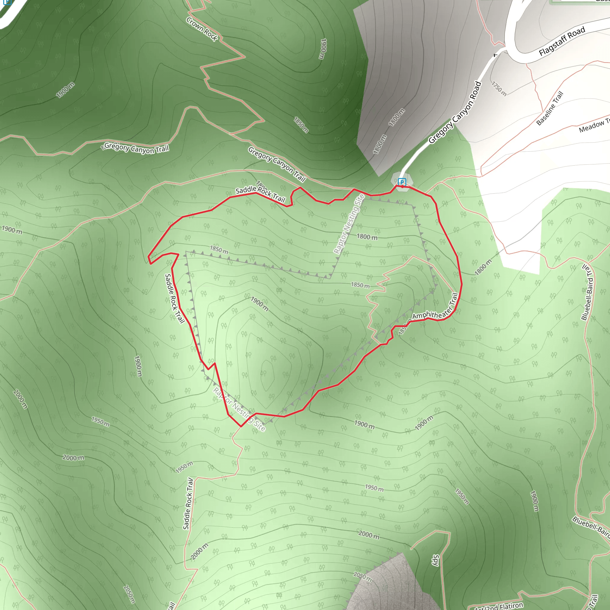 Saddle Rock Loop Trail mobile static map