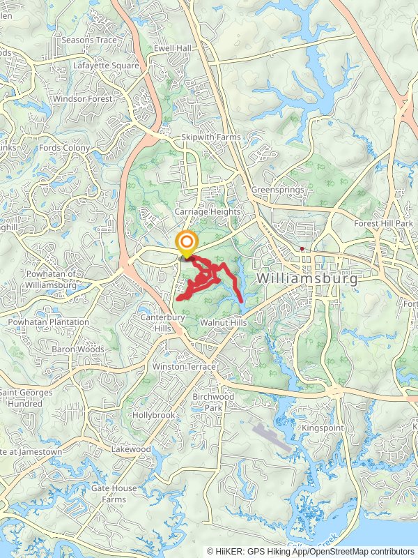 New, Peninsula and Matoaka Woods Loop Trail