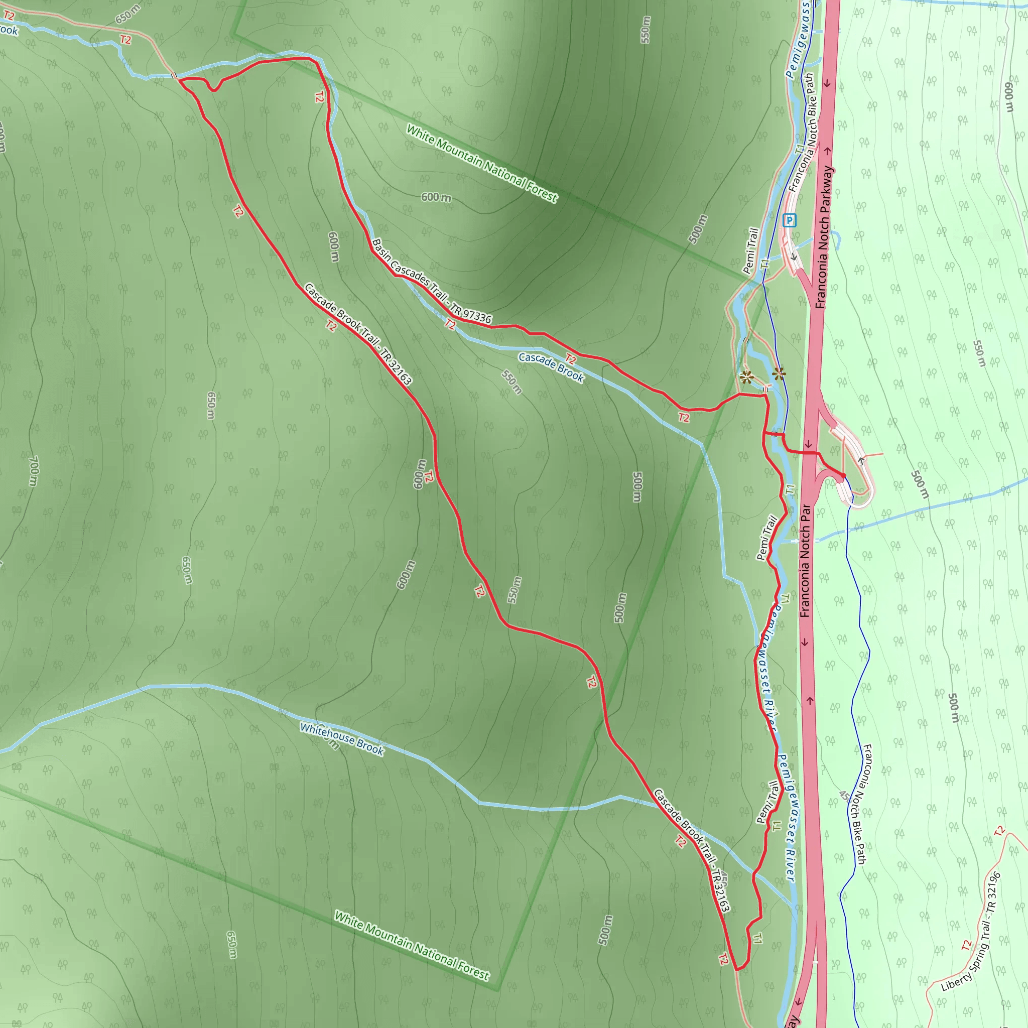 Pemi Loop Trail mobile static map