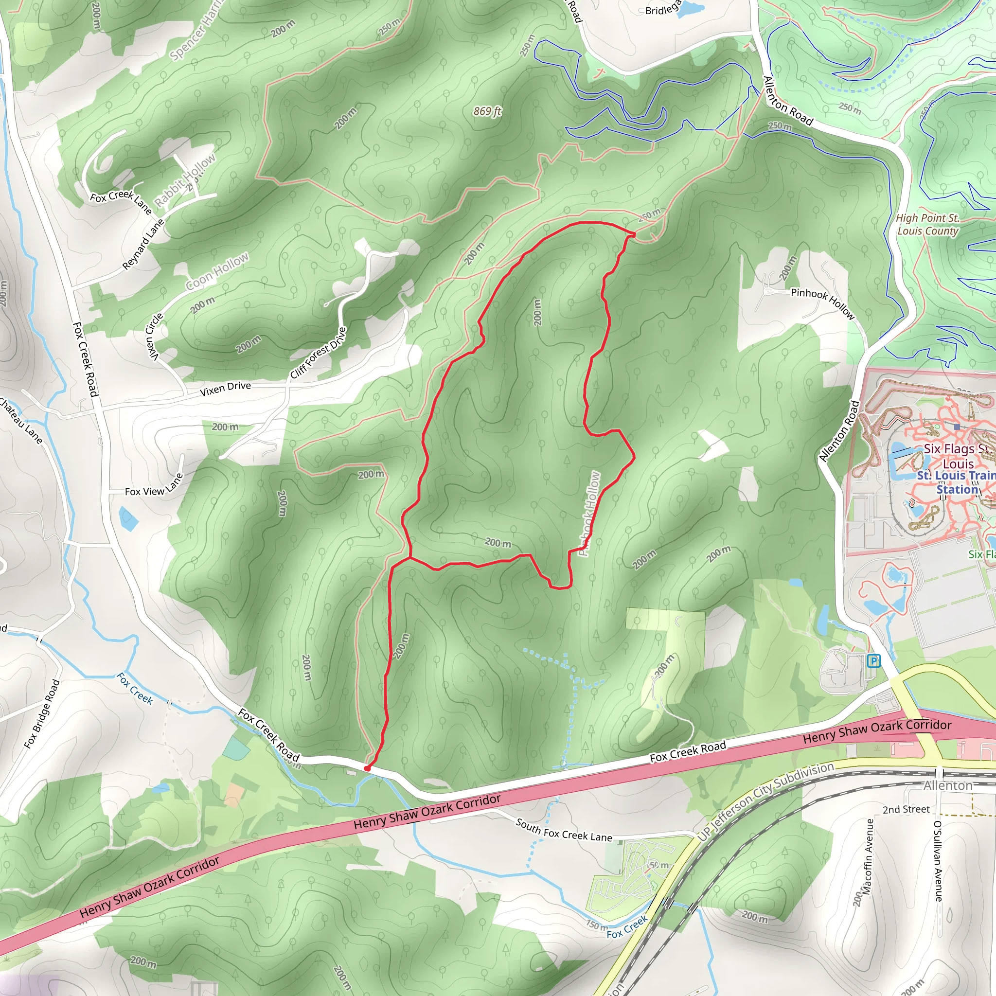 Rockwoods Range Short Loop mobile static map