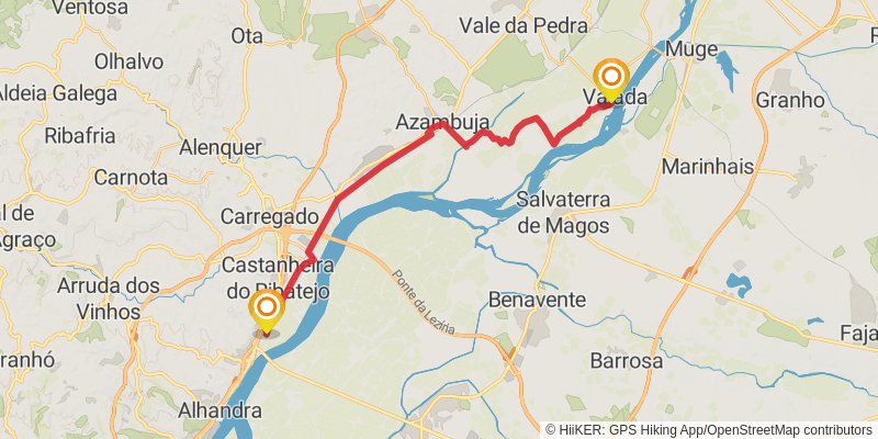 Camino Portugues stage 3 Map