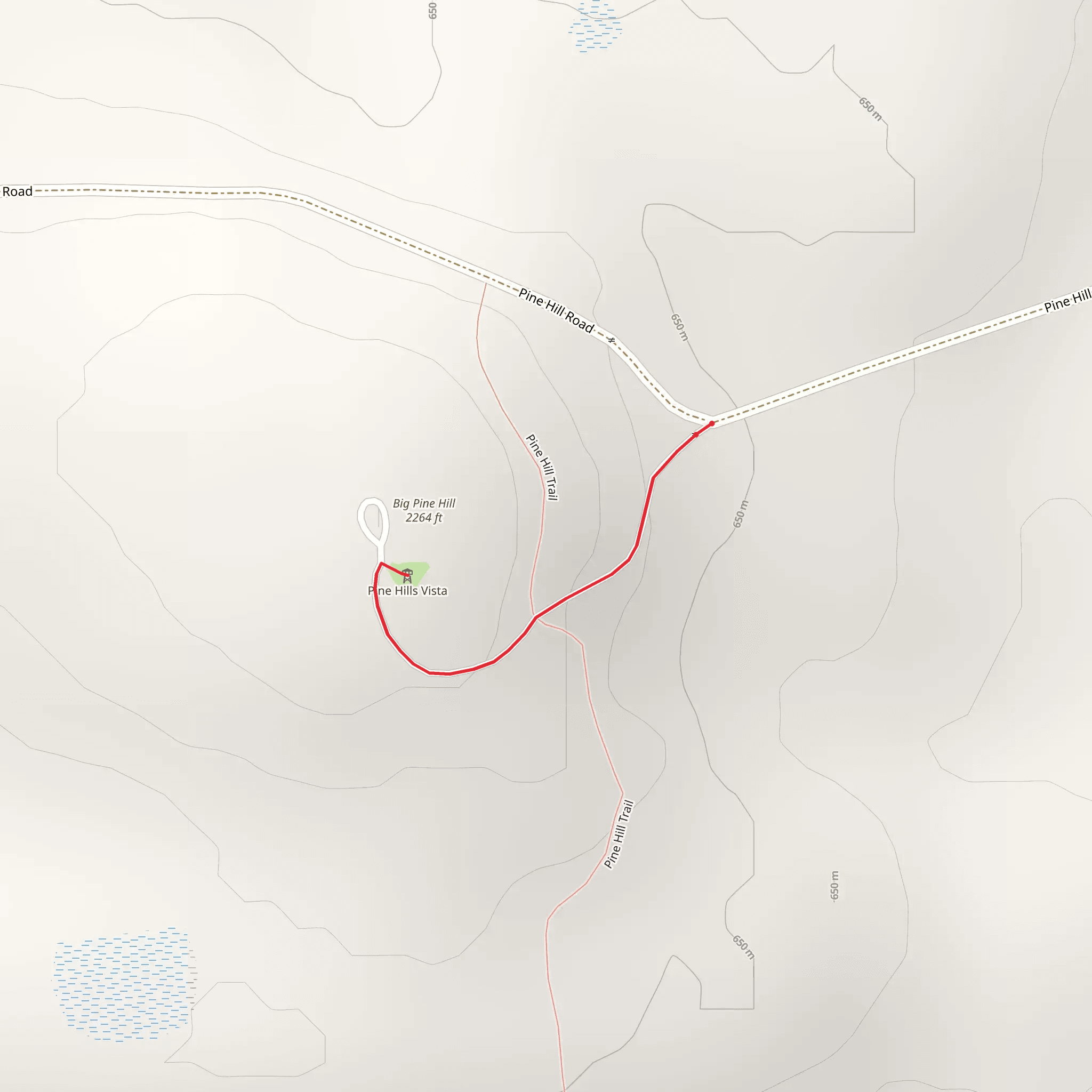 Big Pine Hill Trail mobile static map