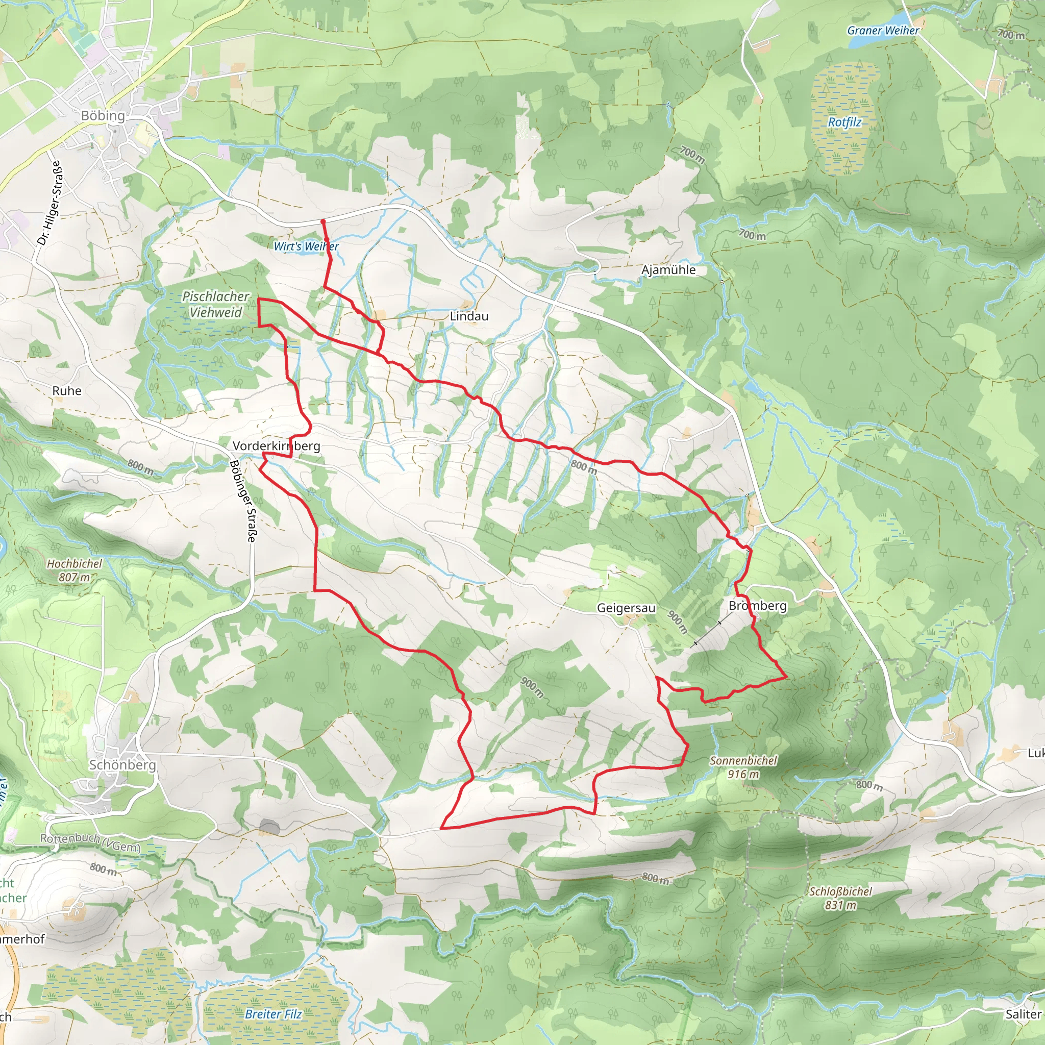 Ruhbach in Vorderkirnberg mobile static map