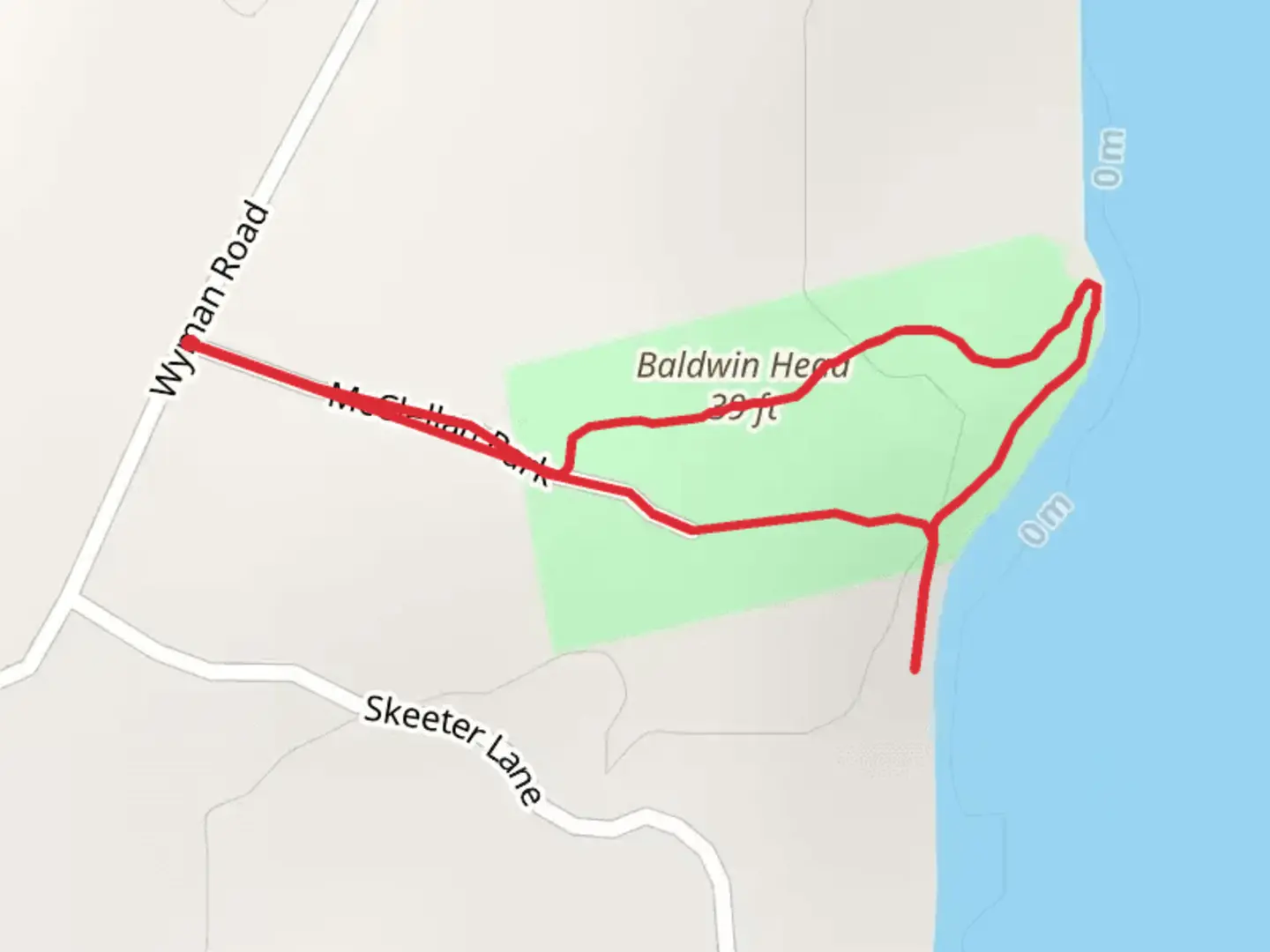 An image depicting the trail Baldwin Head Loop Trail and its surrounding area.