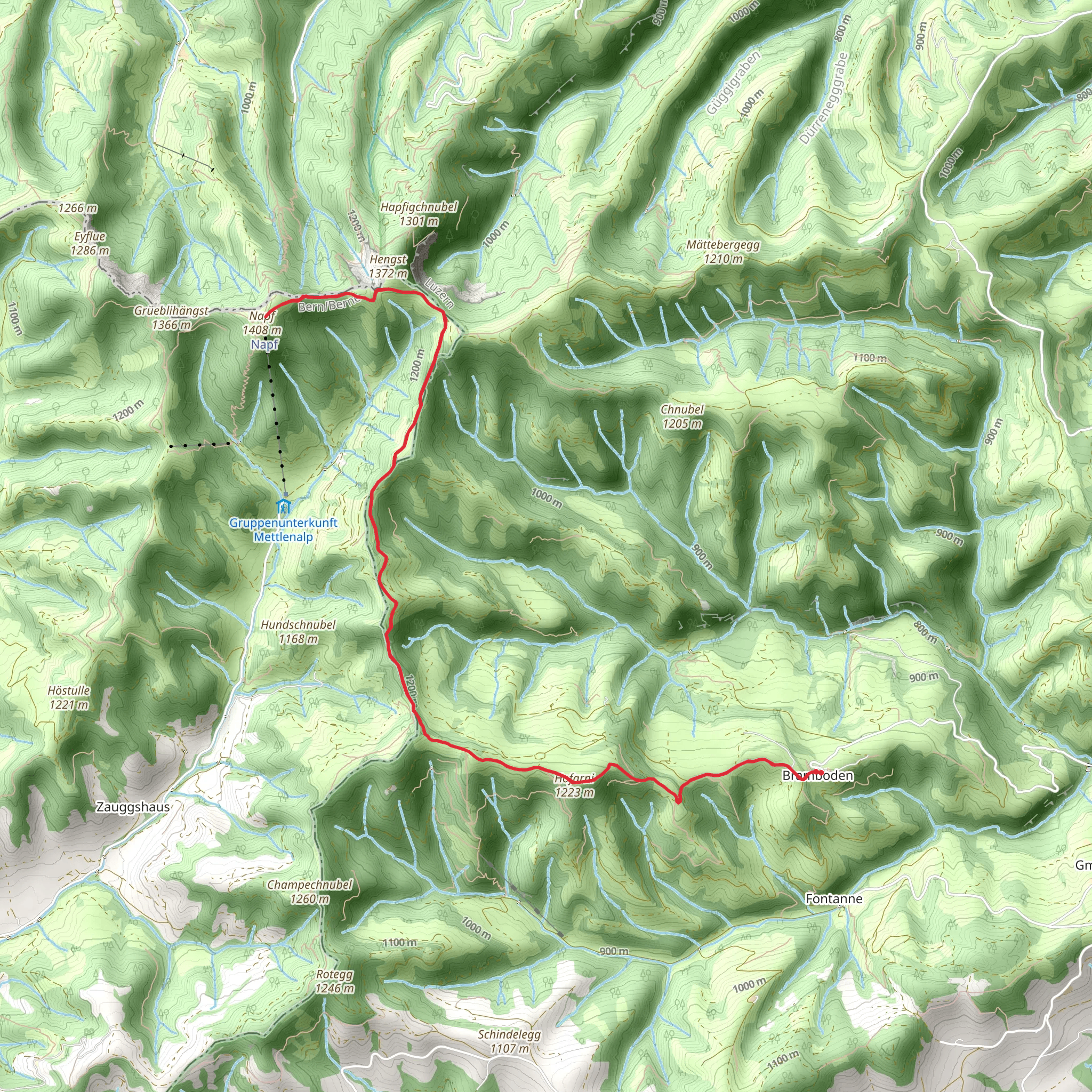 Bramboden-Napf mobile static map