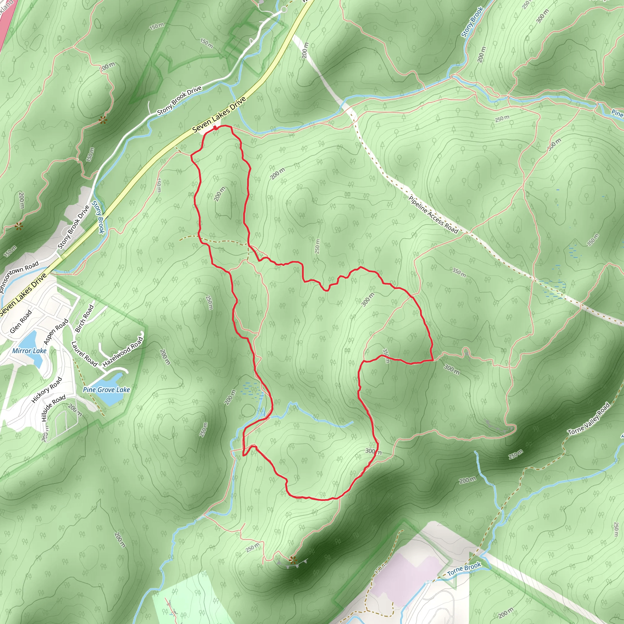 Seven Hills Trail Loop mobile static map