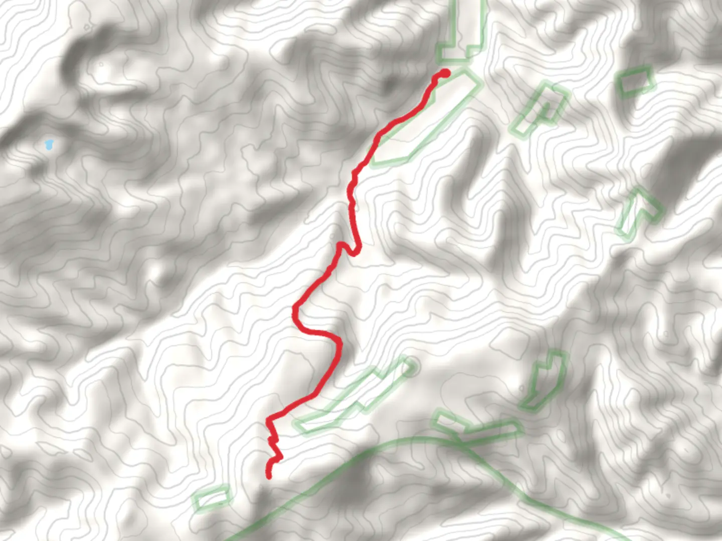 An image depicting the trail Silver Gulch via Dry Wolf Trail and its surrounding area.