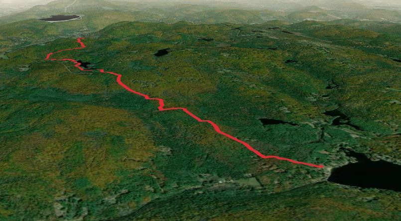 Ruggles Pond via Metacomet - Monadnock Trail