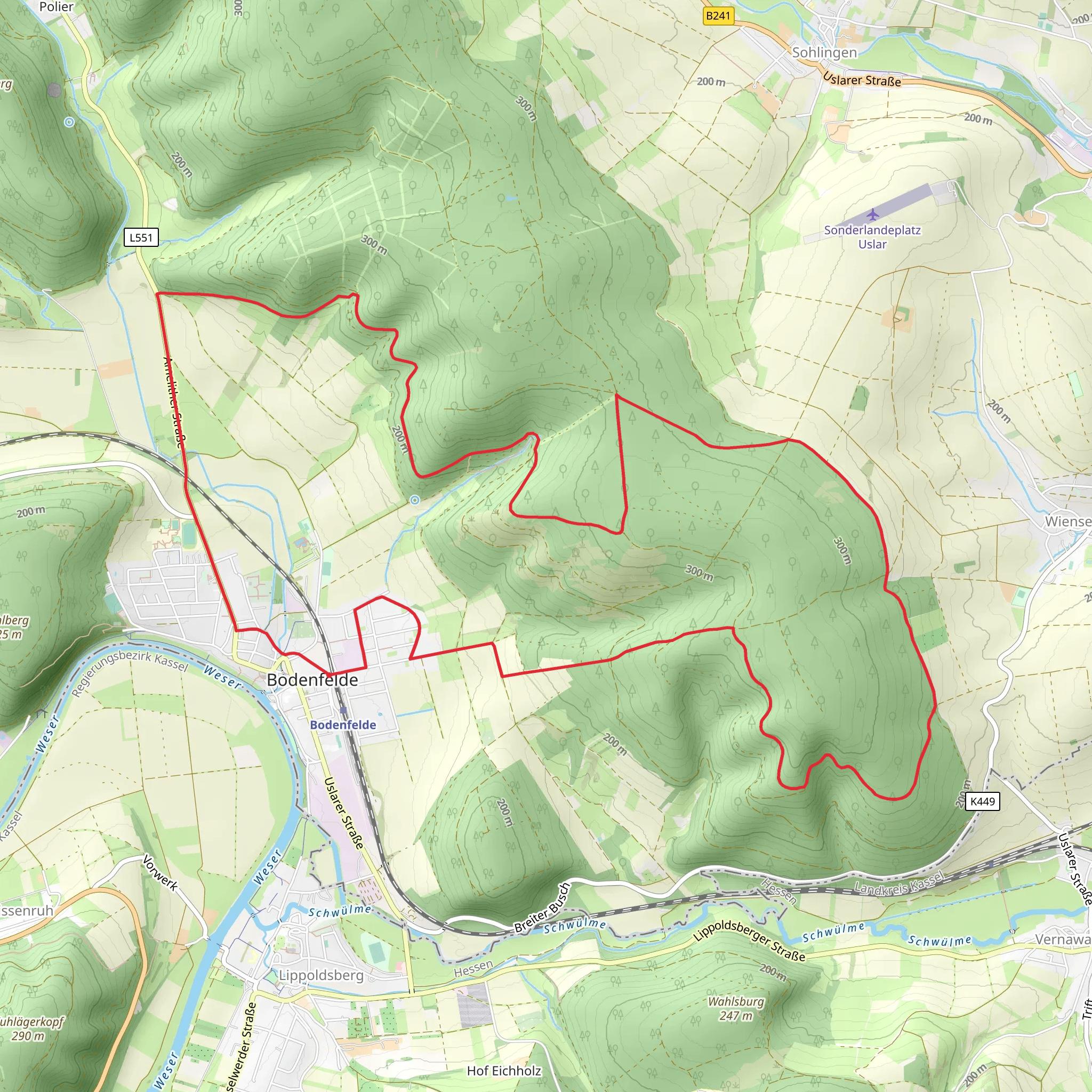 Bodenfelde and Dickerstein Loop mobile static map