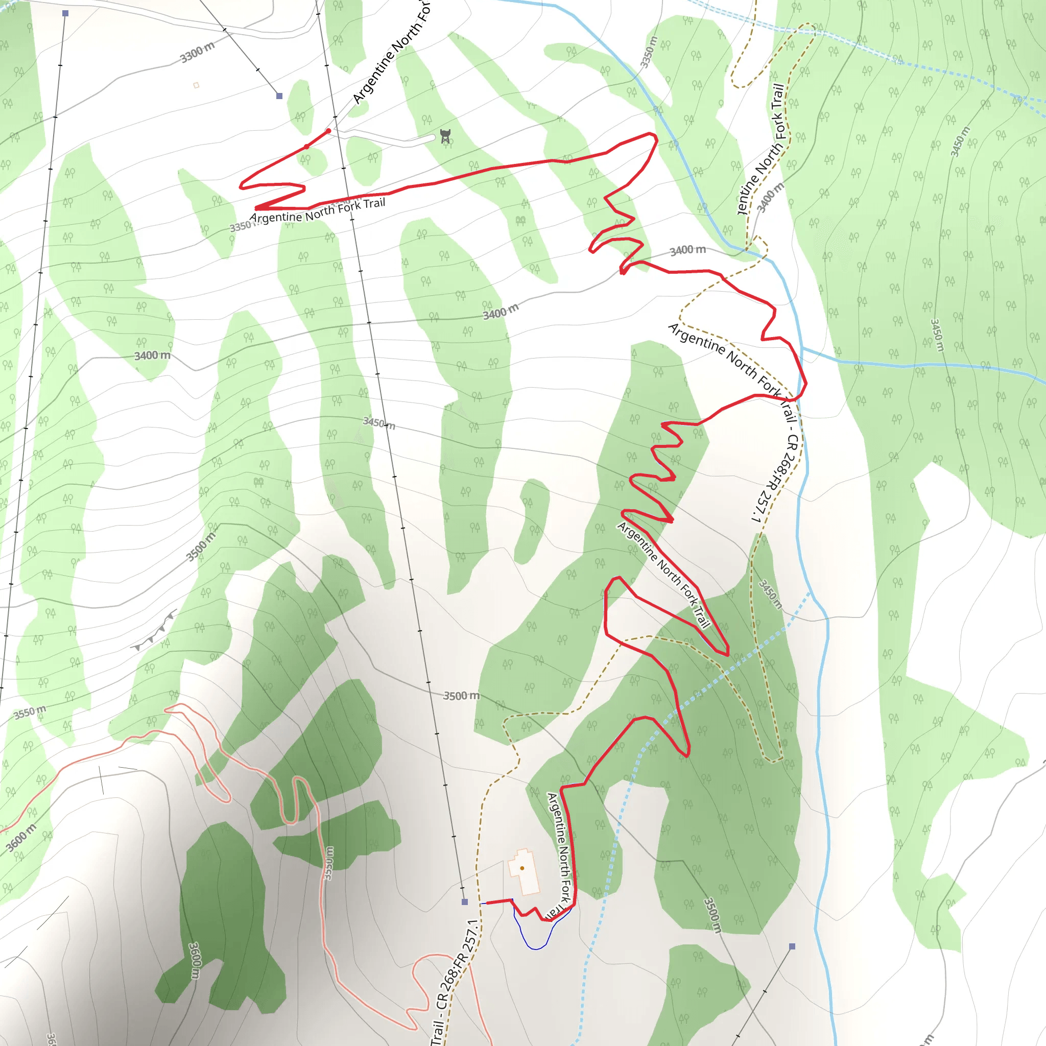 Argentine North Fork Trail mobile static map