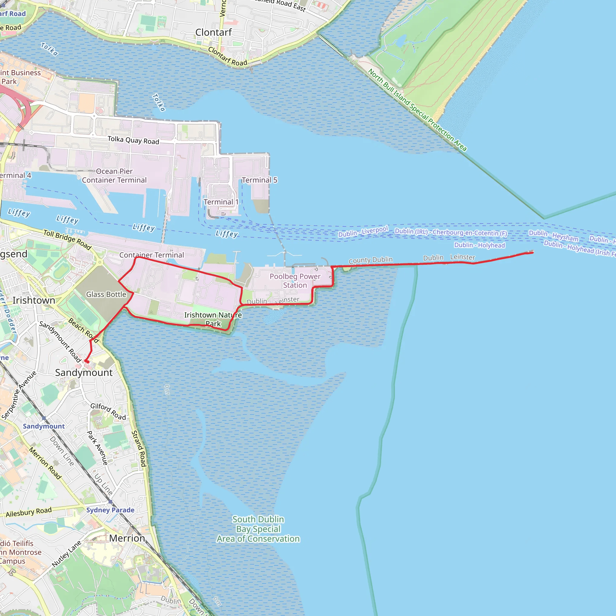 Poolbeg Lighthouse mobile static map