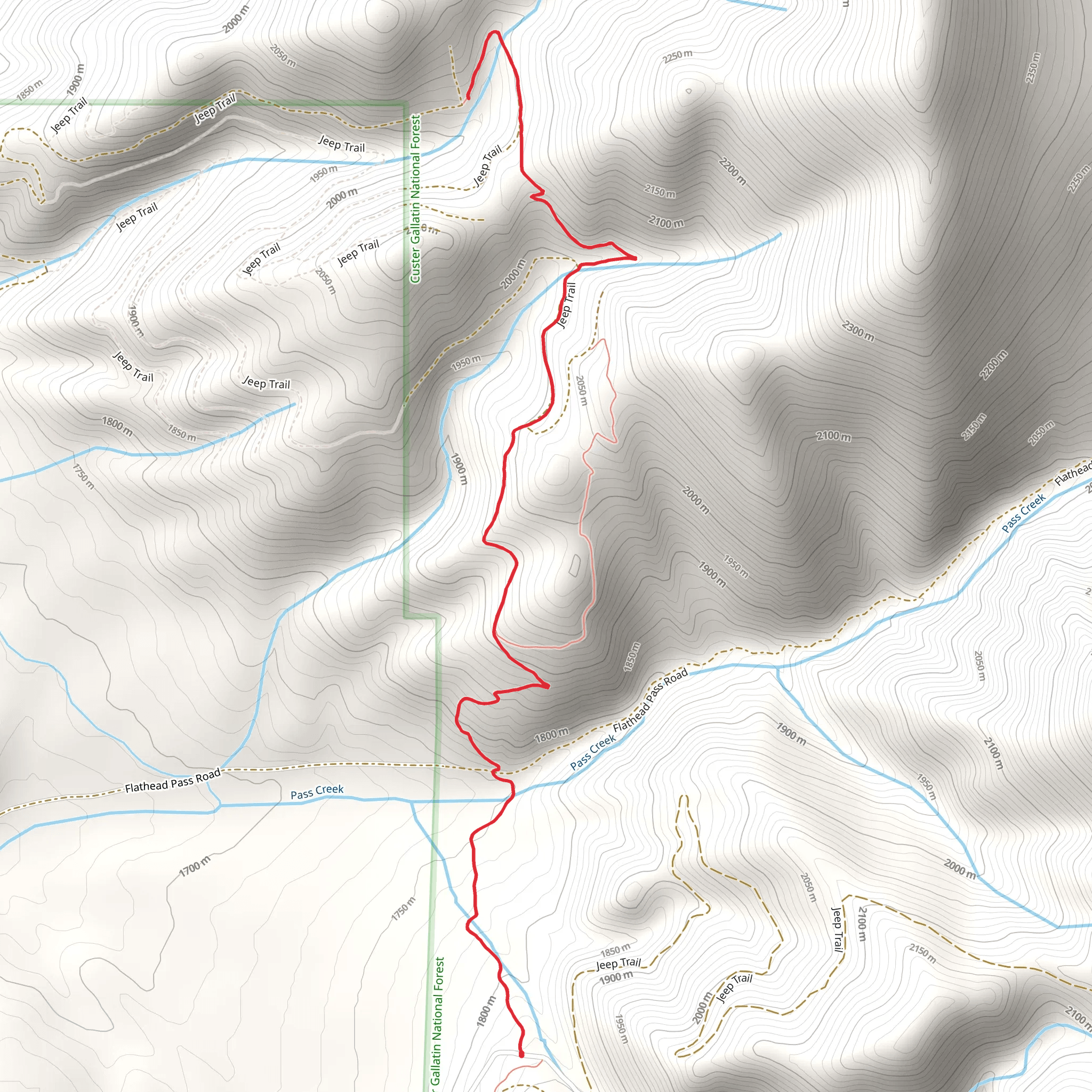 Felix Canyon Trail mobile static map