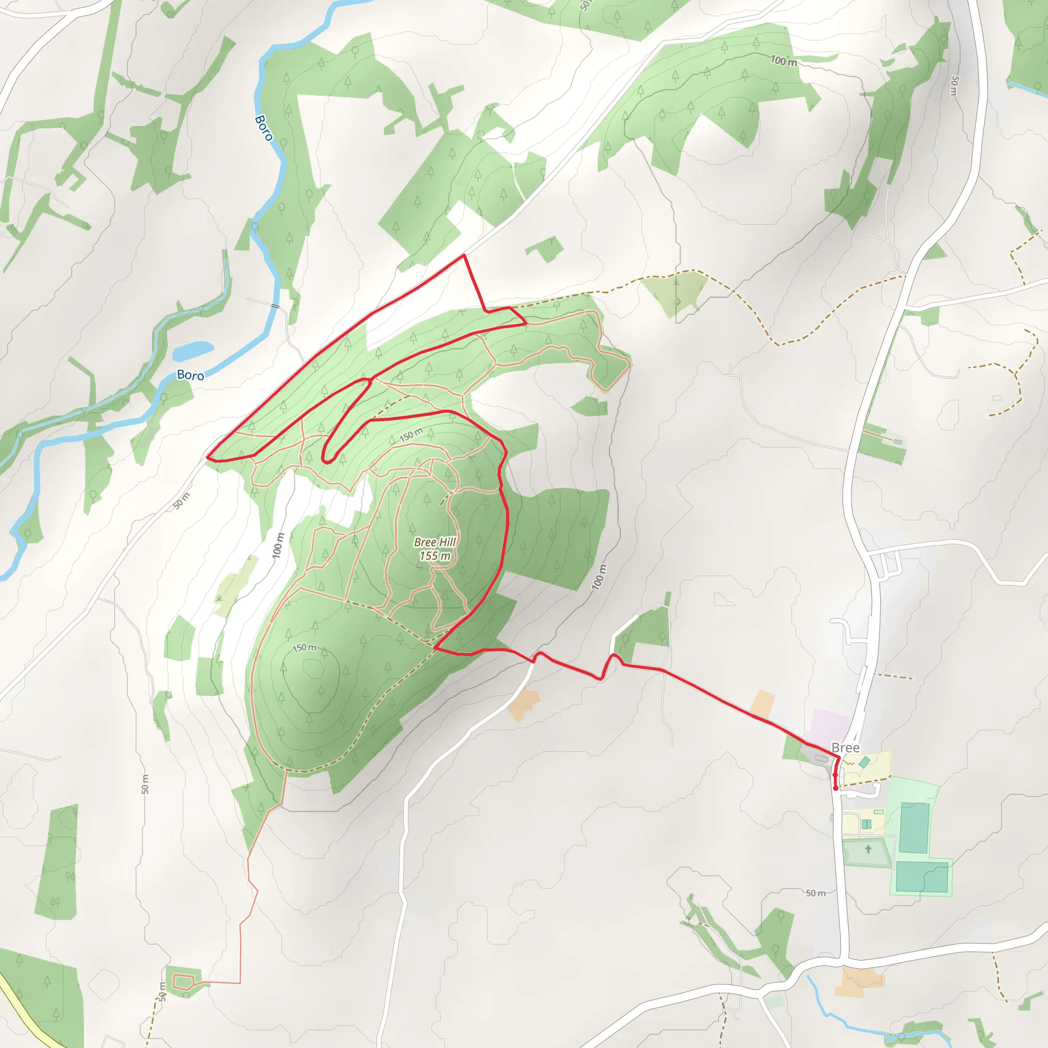 Bree Hill Wilton Trail mobile static map