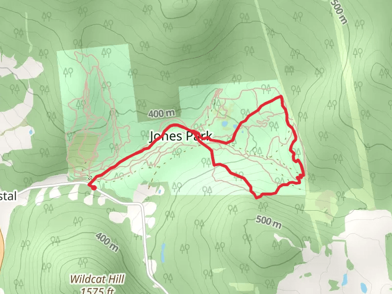 Orchard Hill Road and Outer Limits in Jones Park