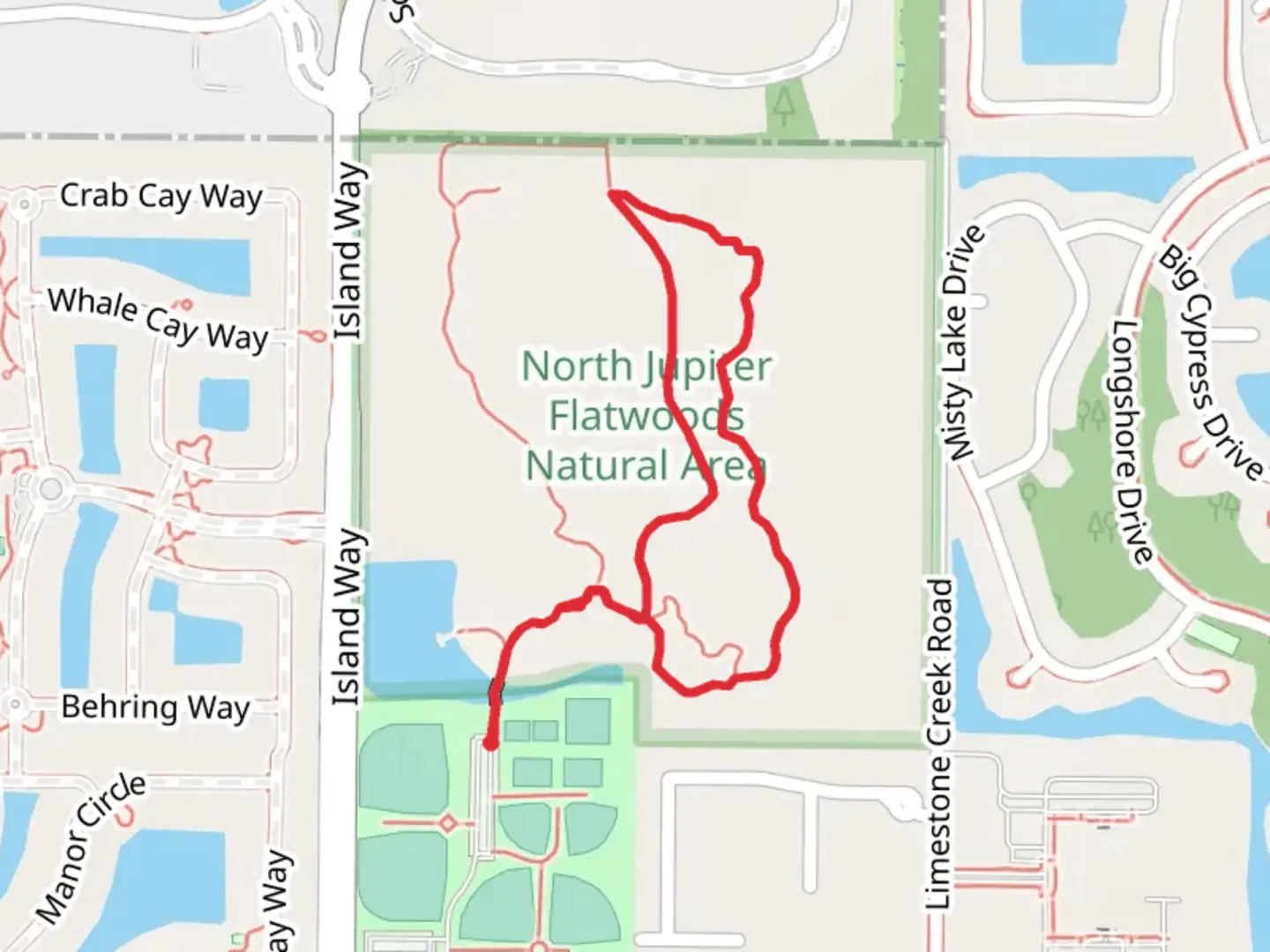 An image depicting the trail North Jupiter Flatwoods Natural Area Loop - East and its surrounding area.