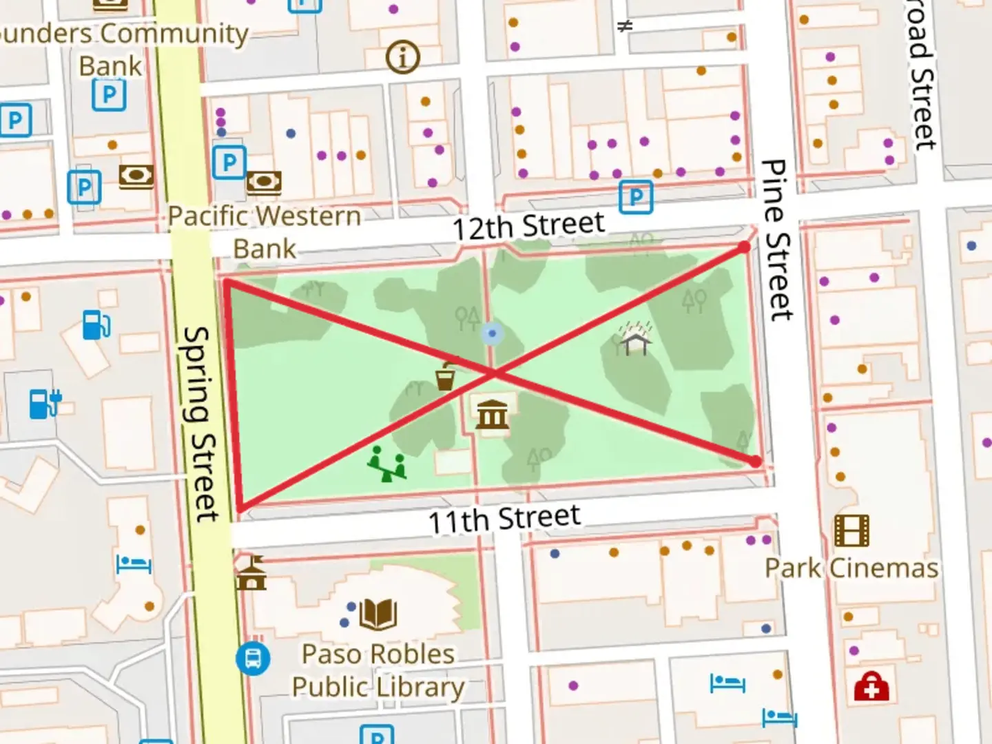 An image depicting the trail City Park and its surrounding area.