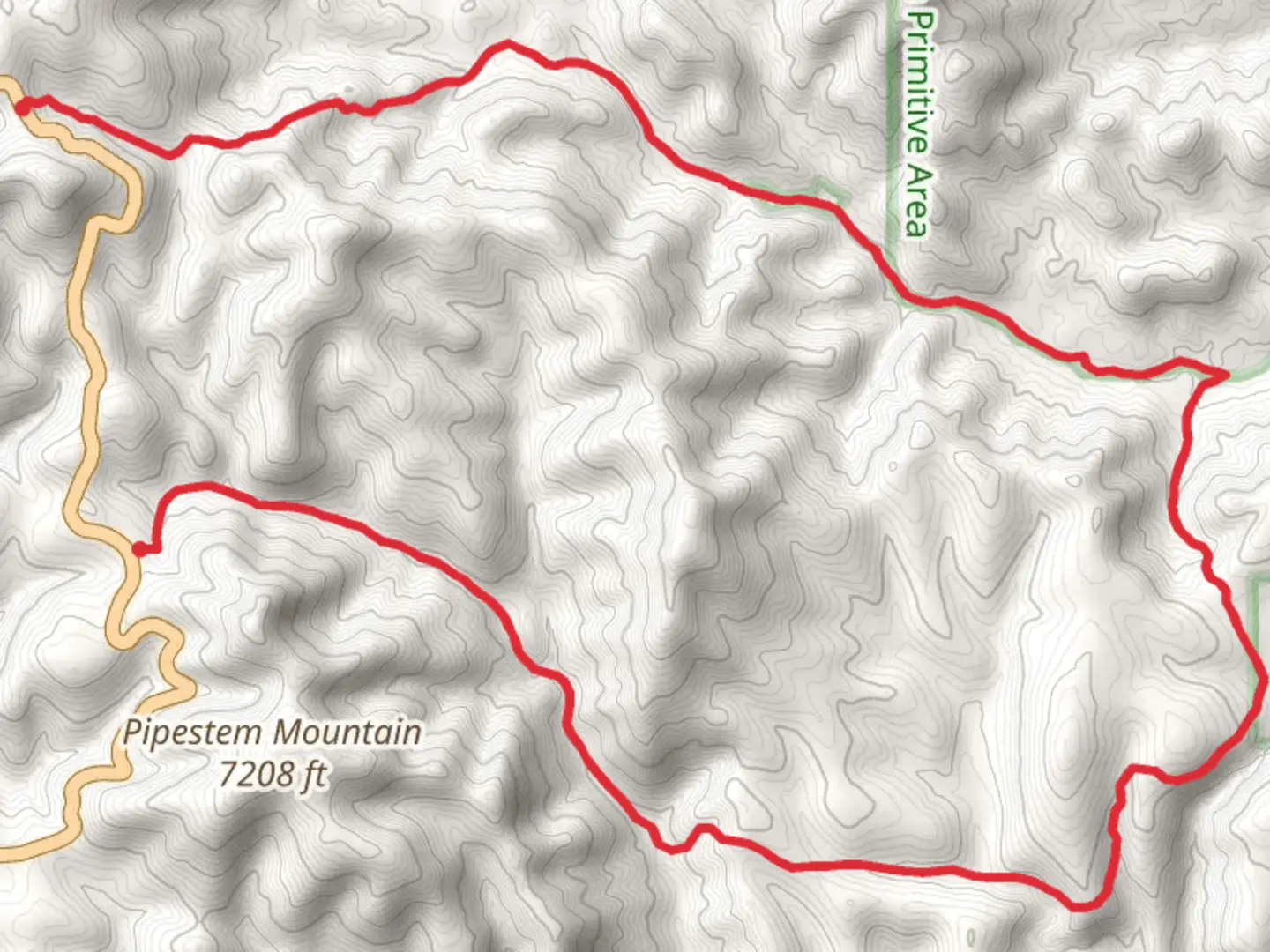 An image depicting the trail Ad Bar, Burns and Pipestem Horseshoe Trail and its surrounding area.