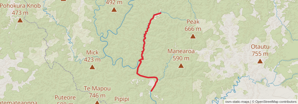 Te Araroa Trail stage 69 Map