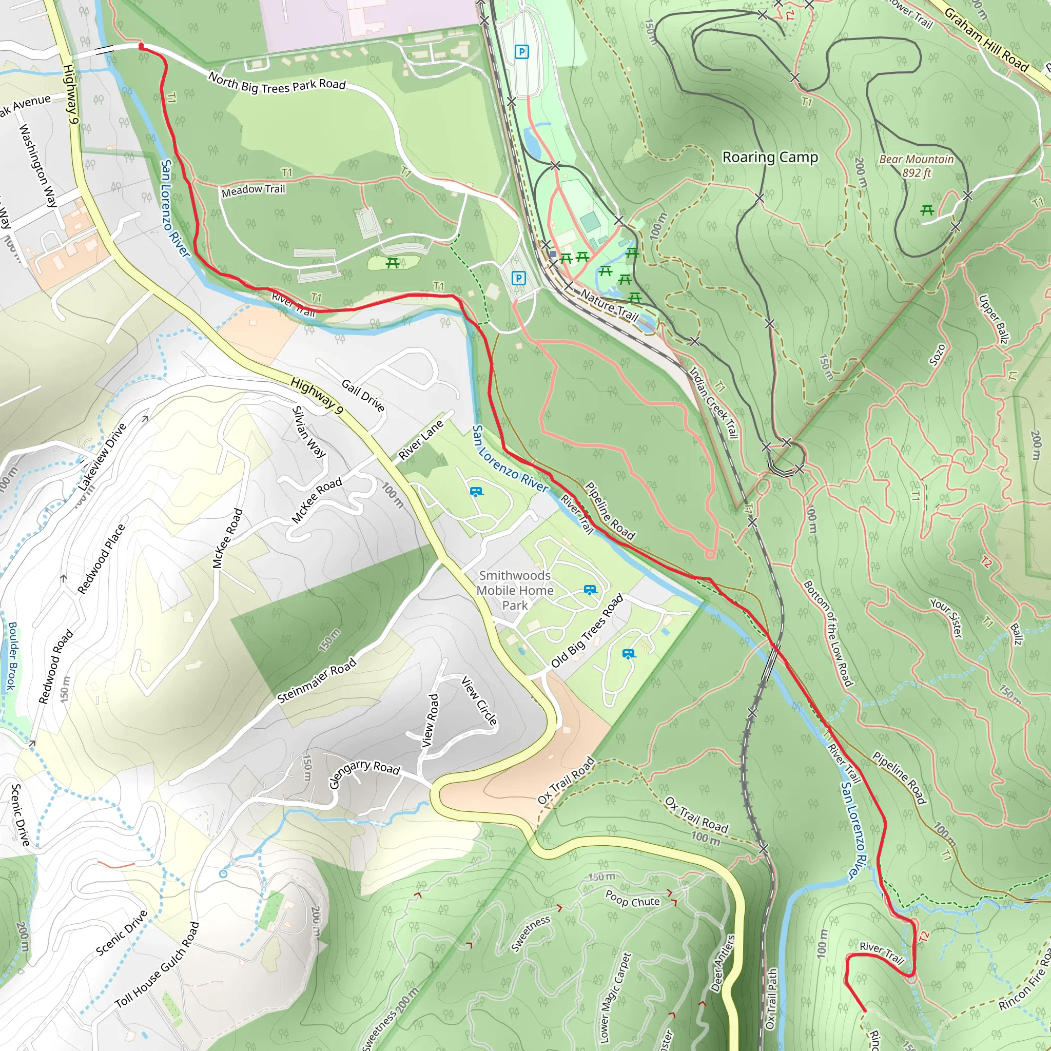 River Trail Pedestrian Trail mobile static map