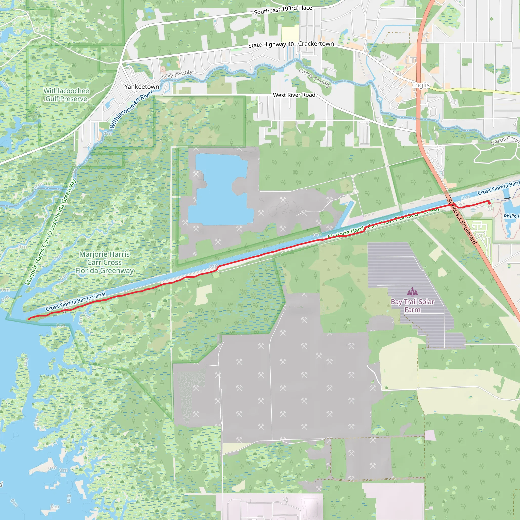 Withlacoochee Bay Trail mobile static map