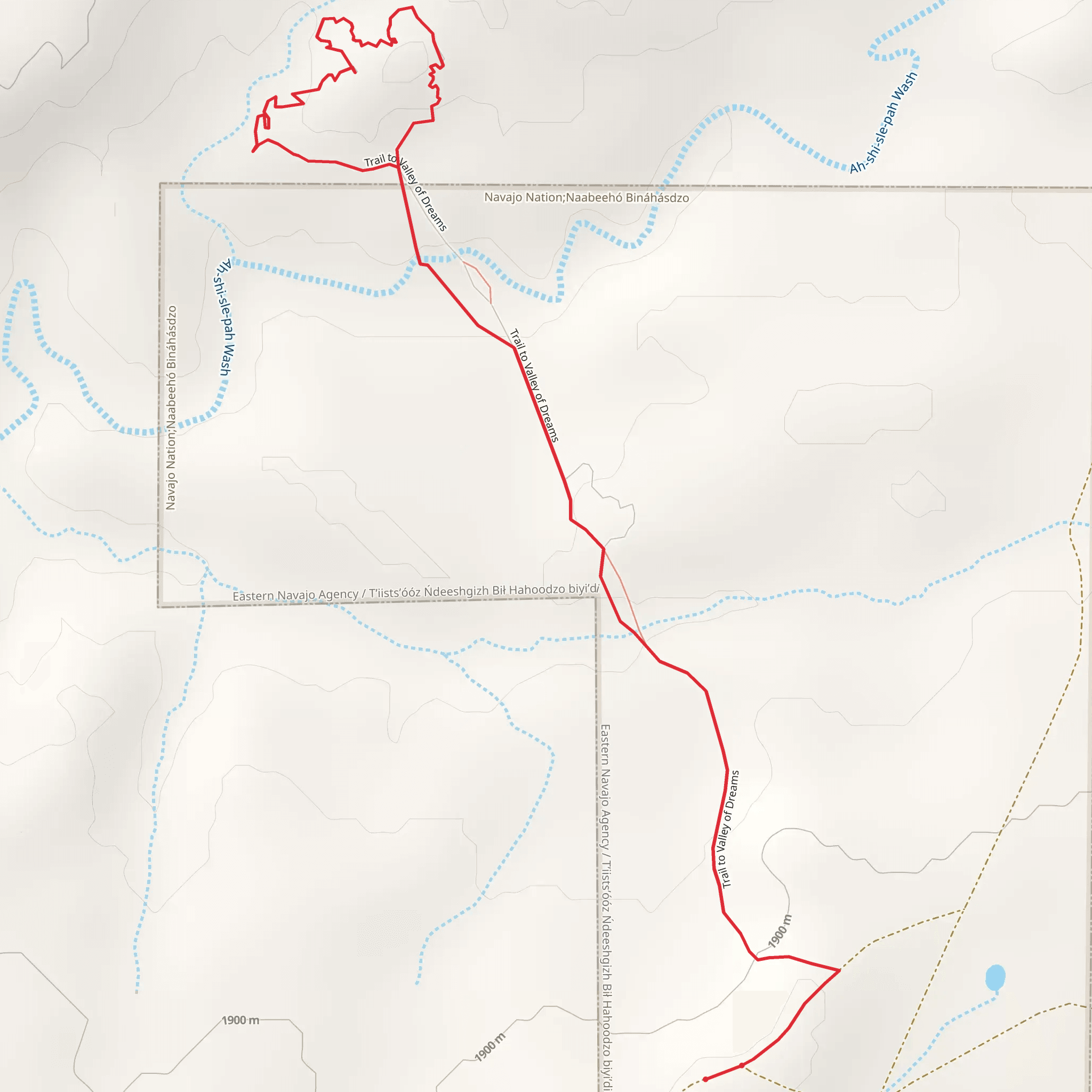 Trail to Valley of Dreams Loop mobile static map