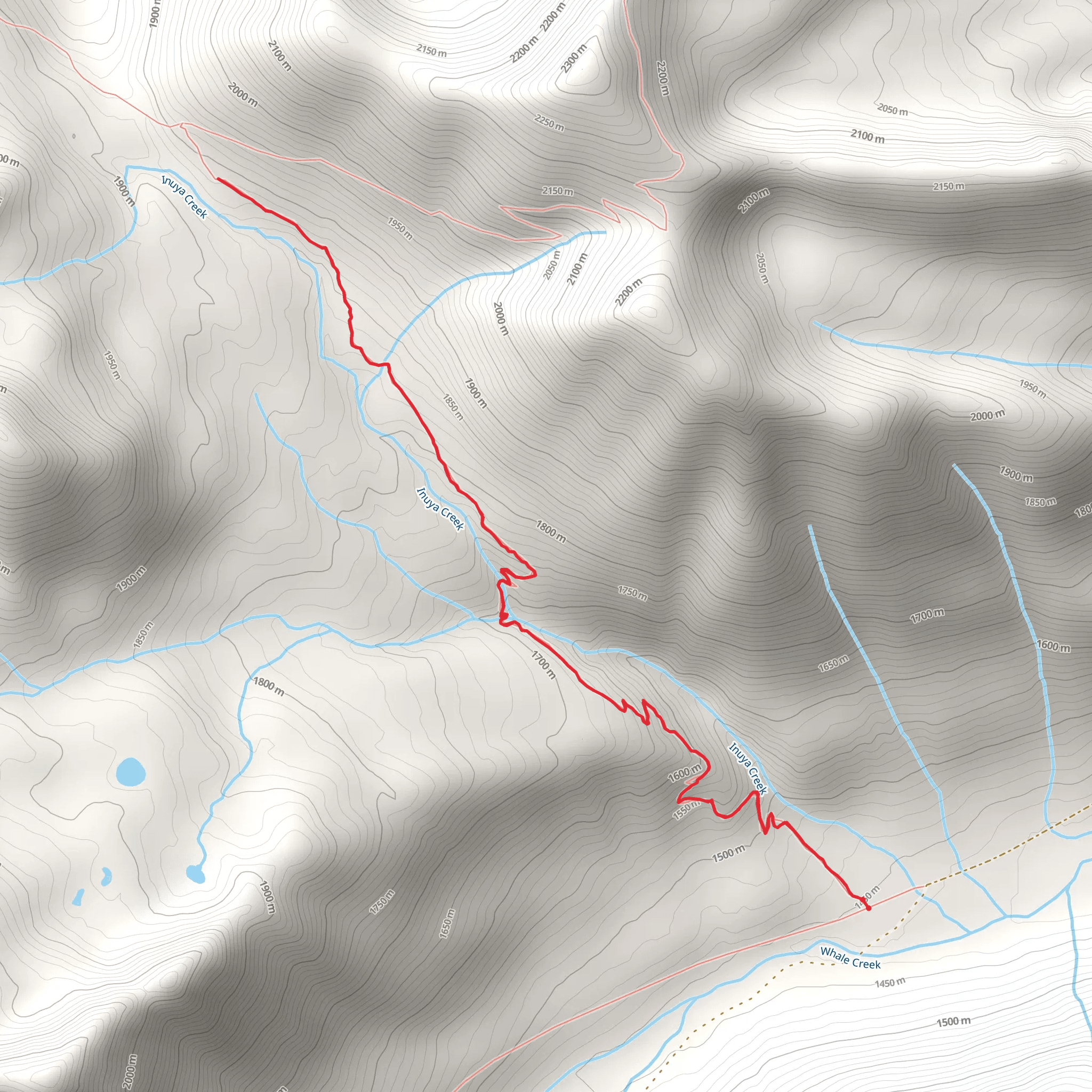 Inuya Creek Trail mobile static map