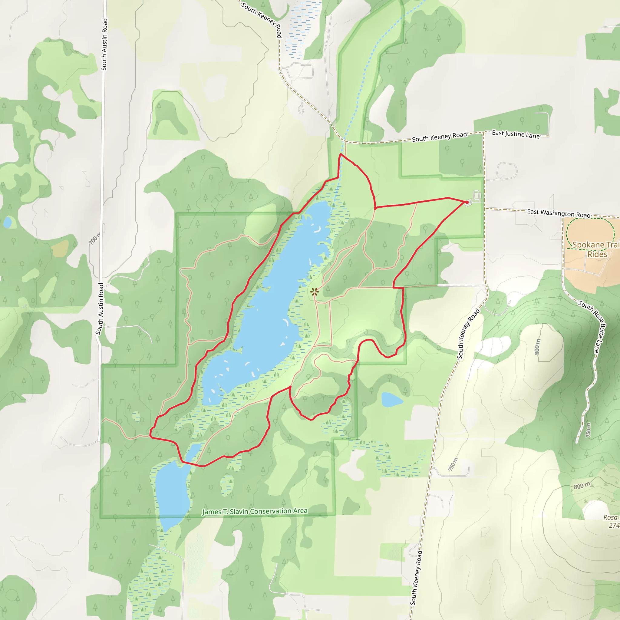 James T Slavin Conservation Area Loop mobile static map