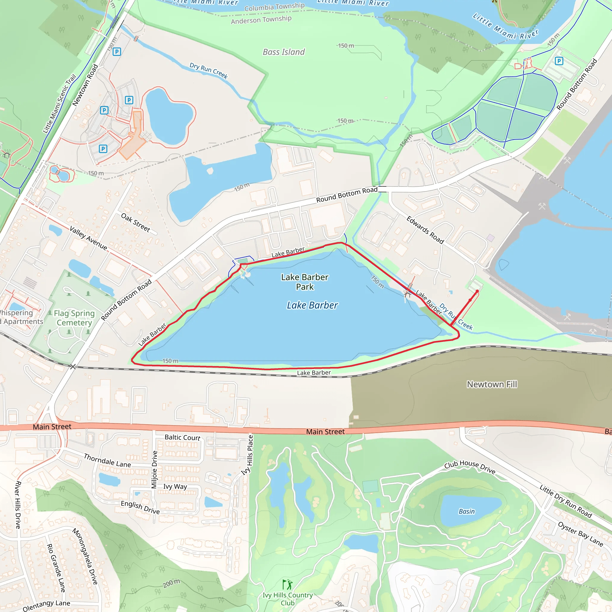 Dry Run Creek Loop mobile static map
