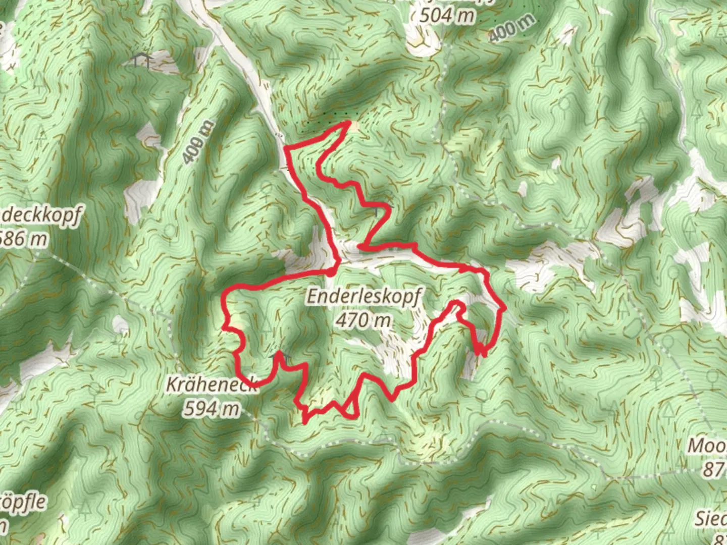 An image depicting the trail Geniesserpfad - Gebirger Hoefe Weg and its surrounding area.