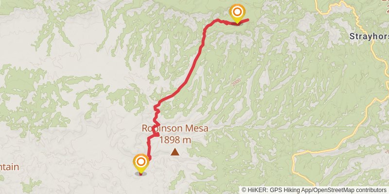 Squirrel Canyon Trail stage 3 Map