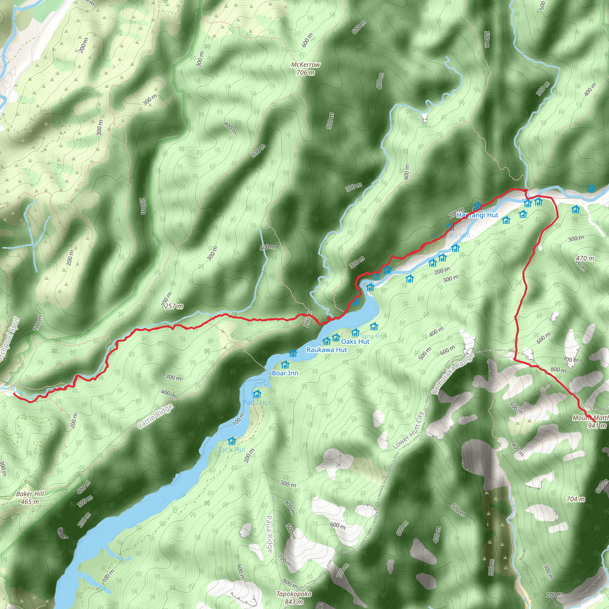 Mt Matthews mobile static map