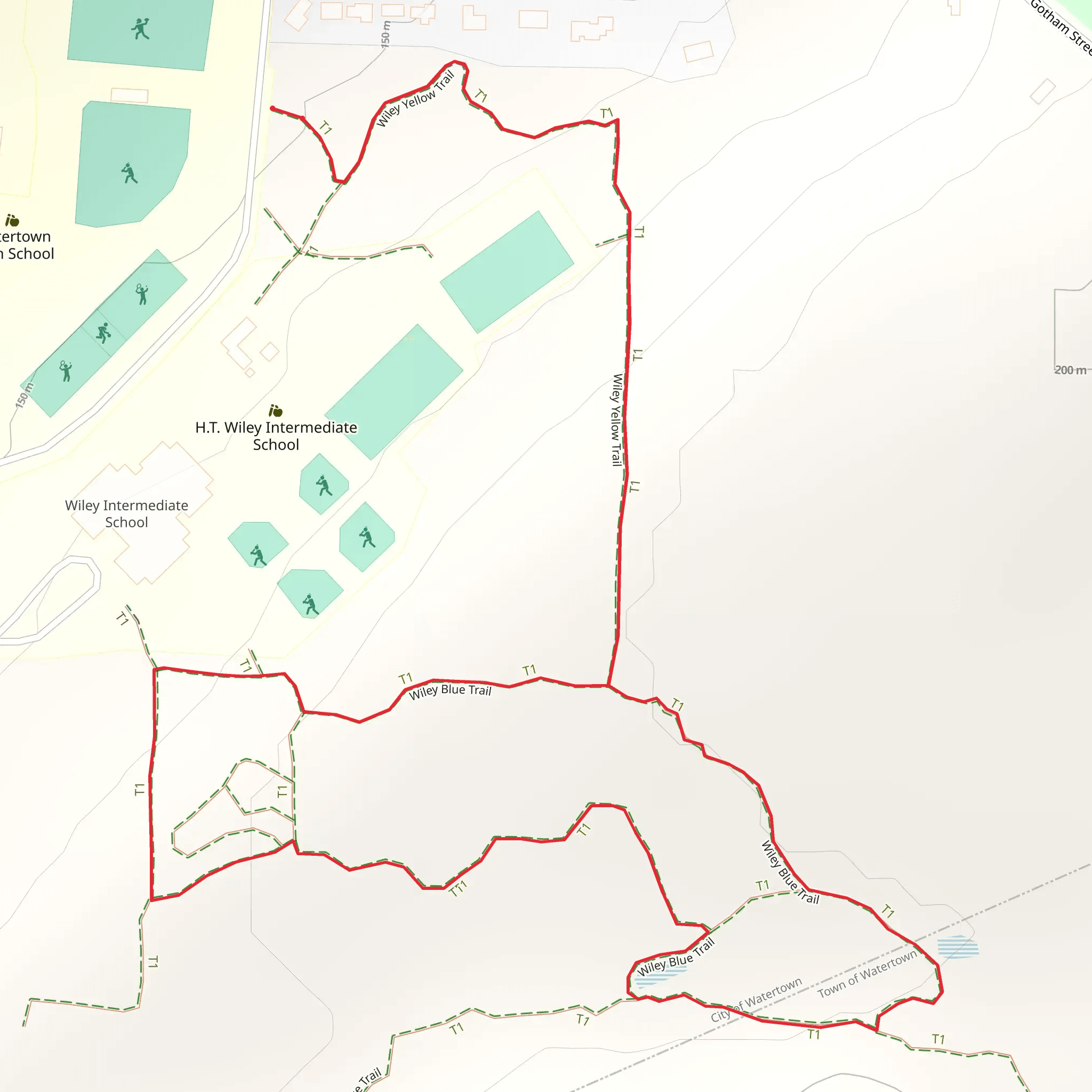 Wiley Yellow - Blue Loop Trail mobile static map