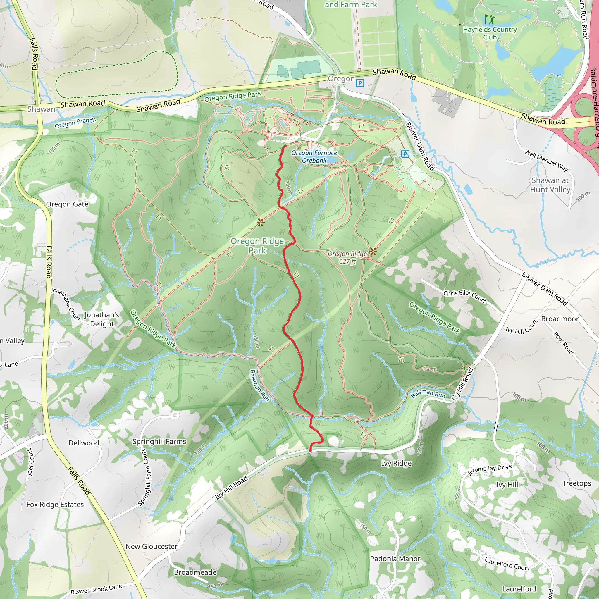 Ivy Hill Trail mobile static map