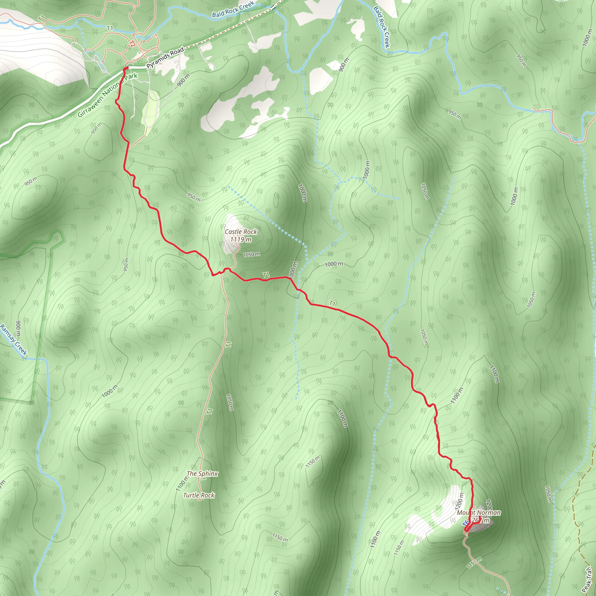 Mount Norman Walk mobile static map