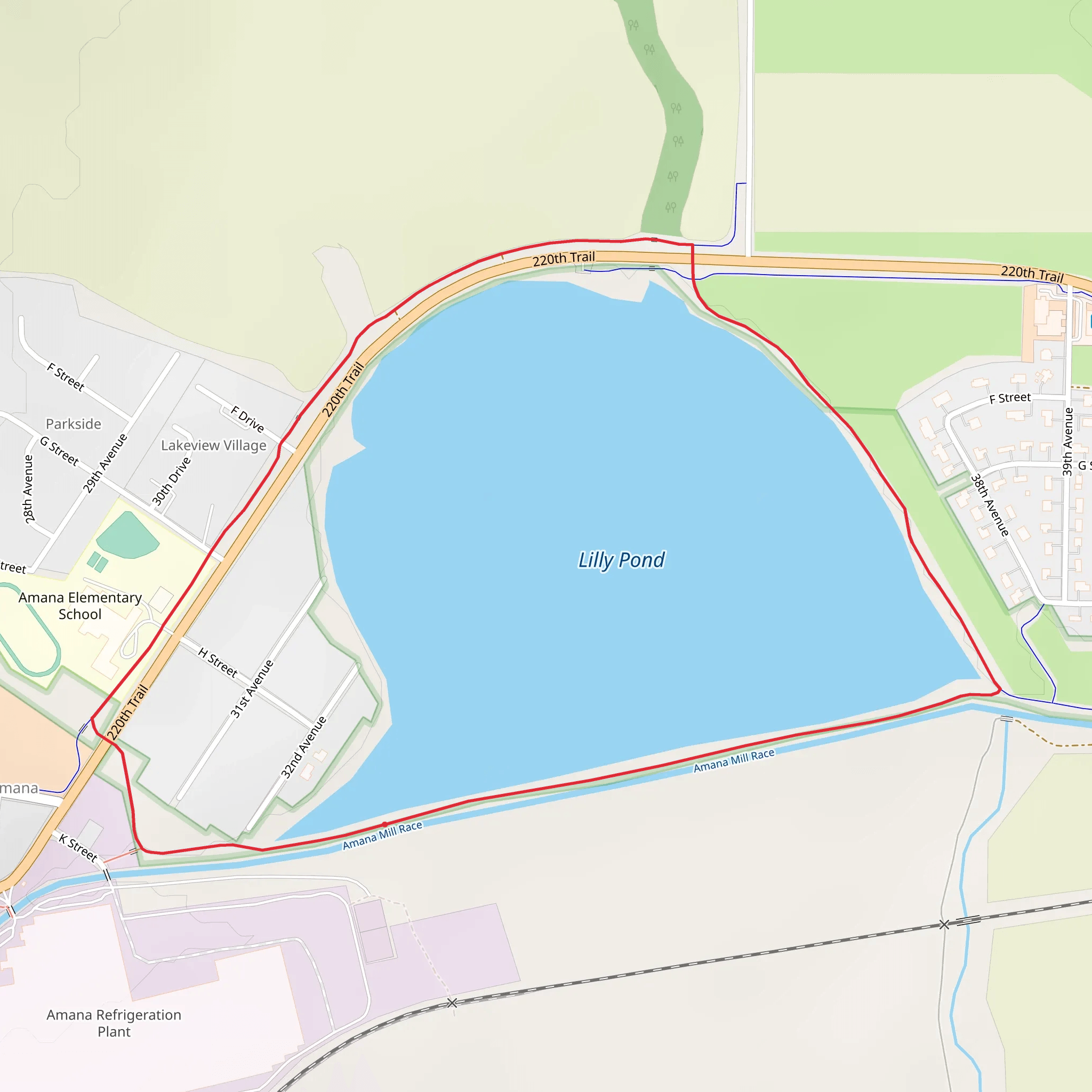 Lilly Pond Loop mobile static map