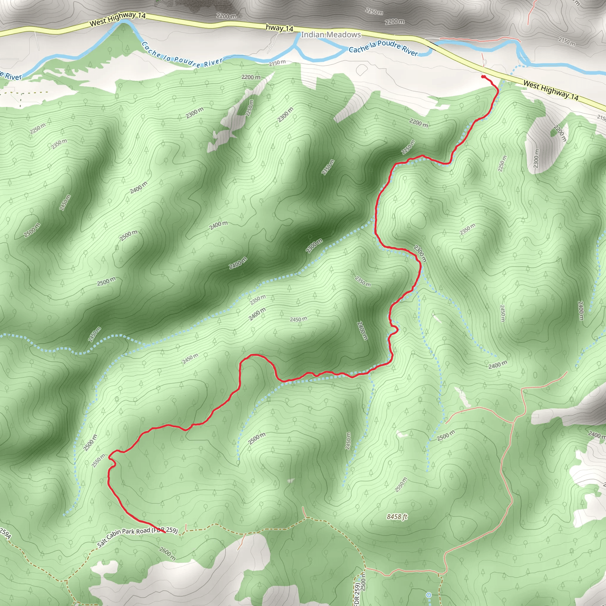 Lower Dadd Gulch Trail mobile static map