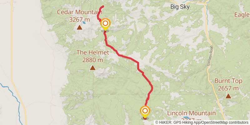 Inspiration Divide Trail stage 4 Map