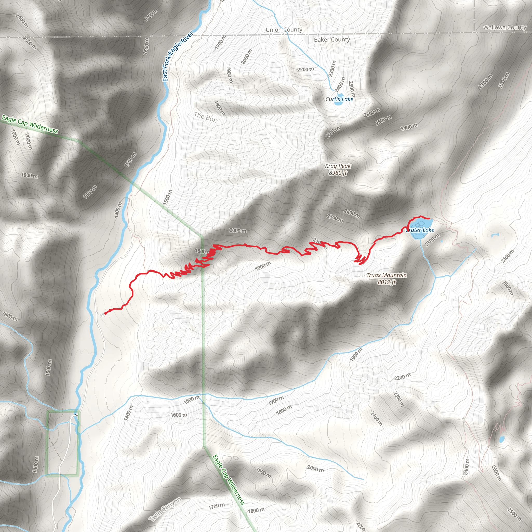 Crater Lake via Kettle Creek Trail mobile static map