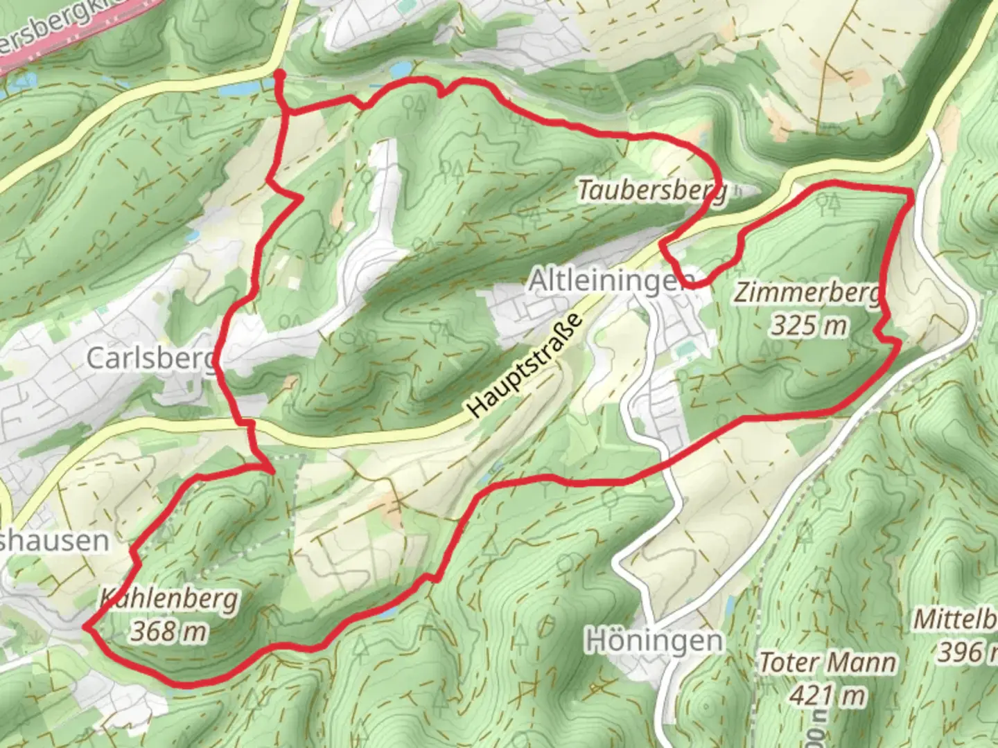 An image depicting the trail Hammermuehle via Pfaelzerwald Grun Roter Balken and its surrounding area.
