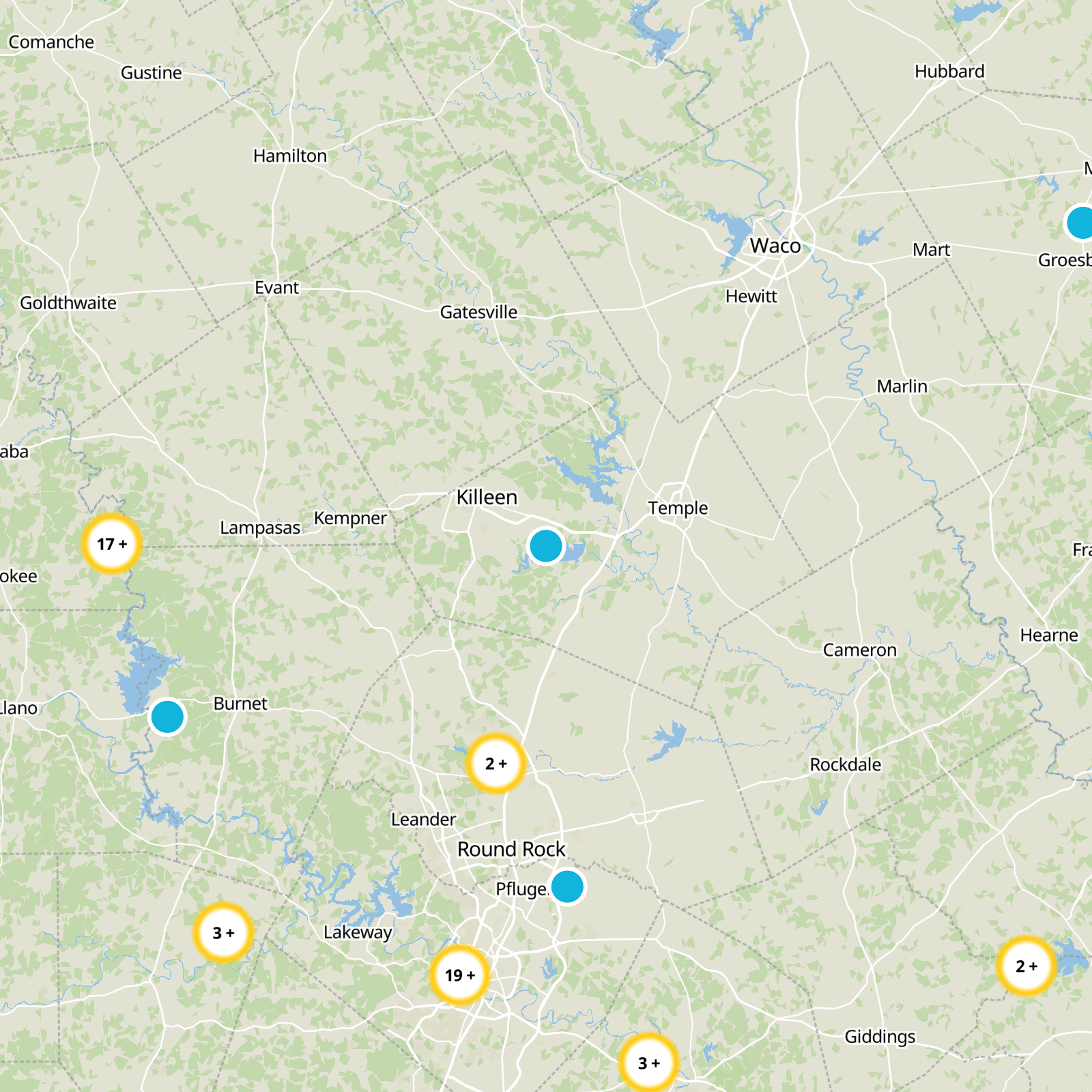 Bell County Static Map