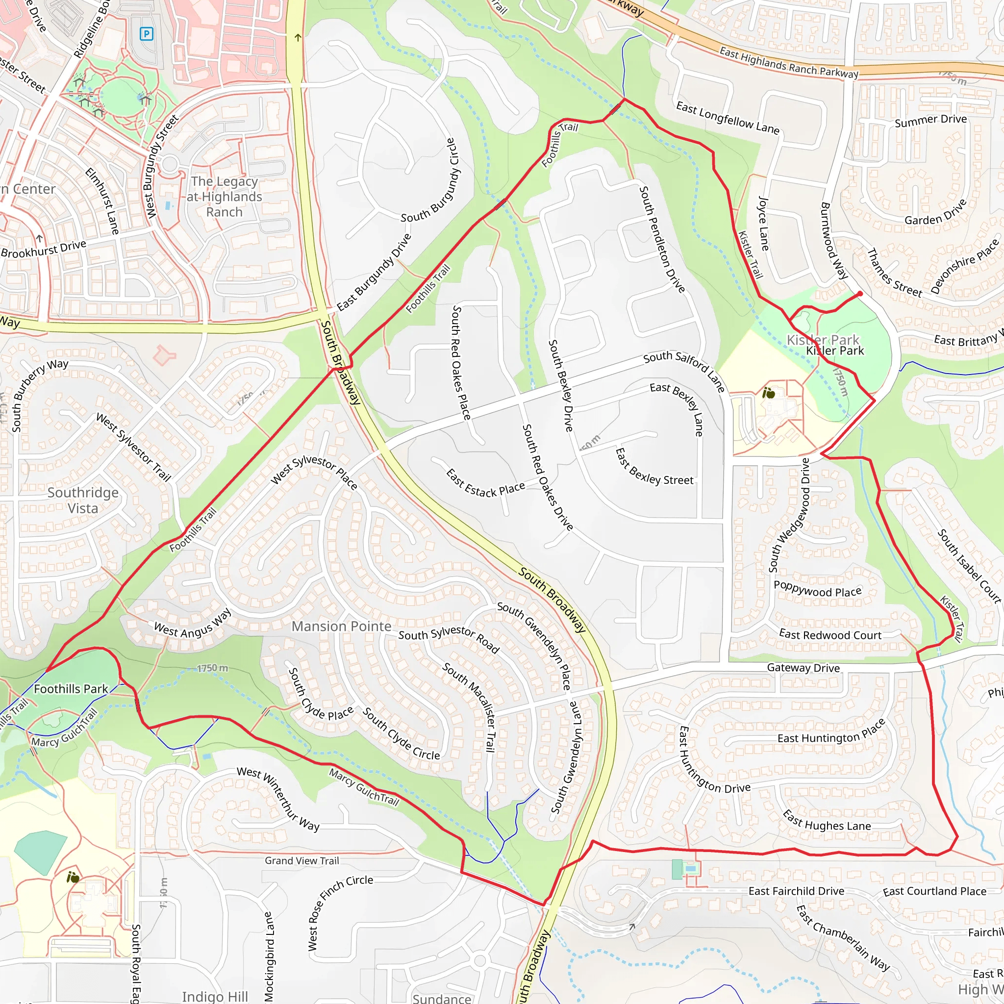 Kistler and Marcy Gulch Loop Trail mobile static map