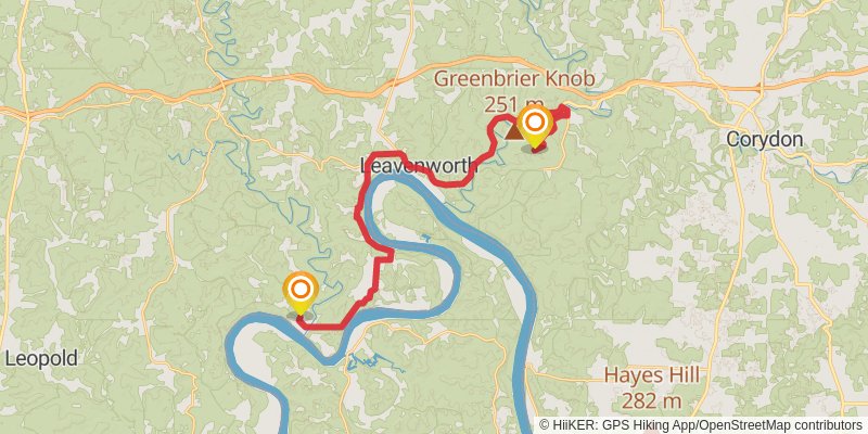 American Discovery Trail - South stage 10 Map