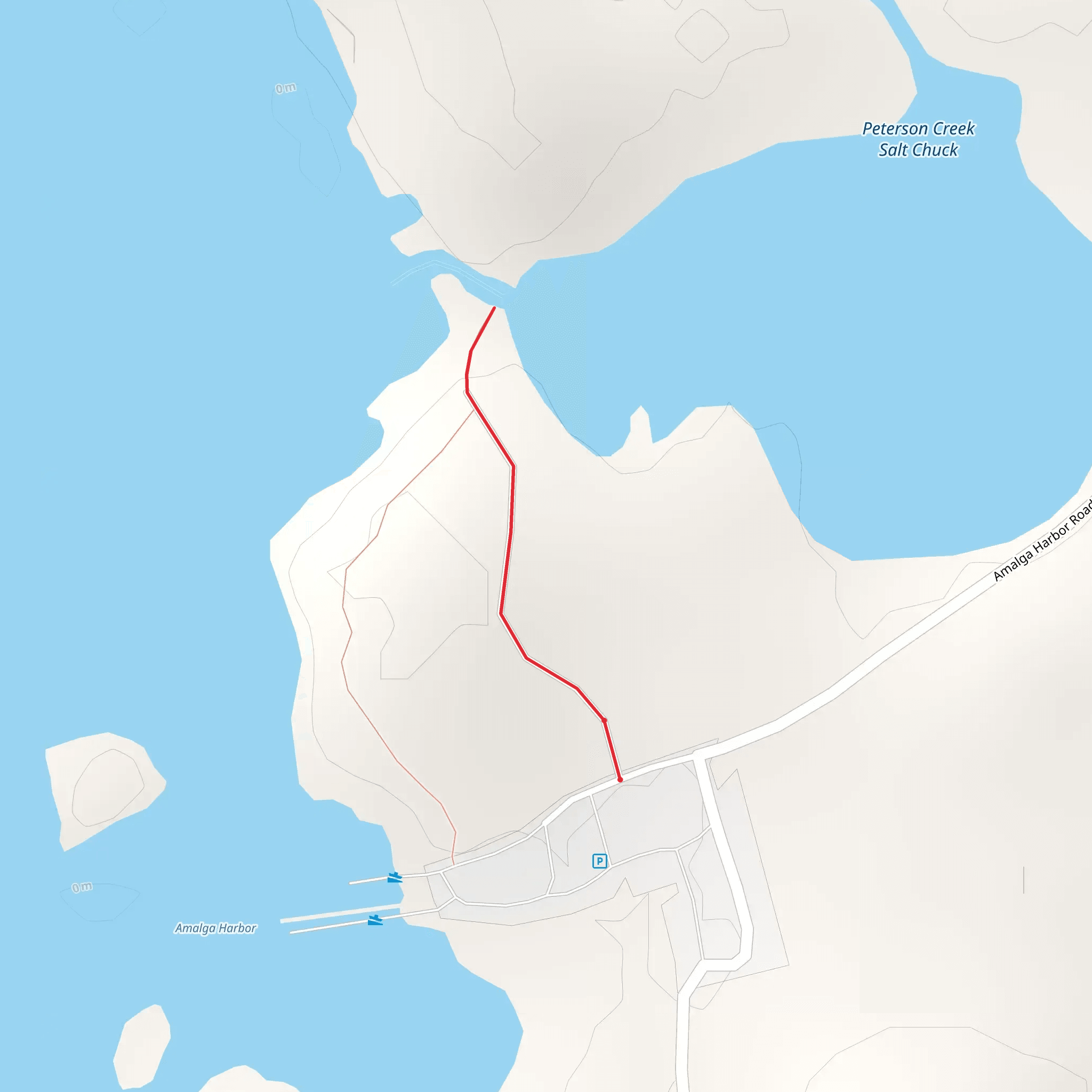 Amalga Harbor Road mobile static map