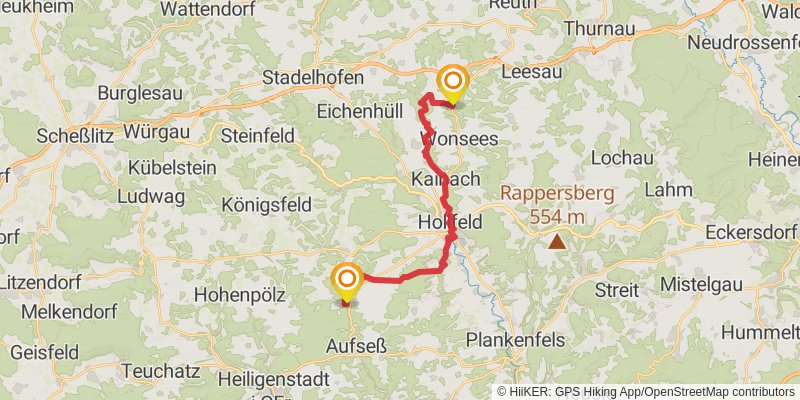 Fränkischer Gebirgsweg stage 17 Map
