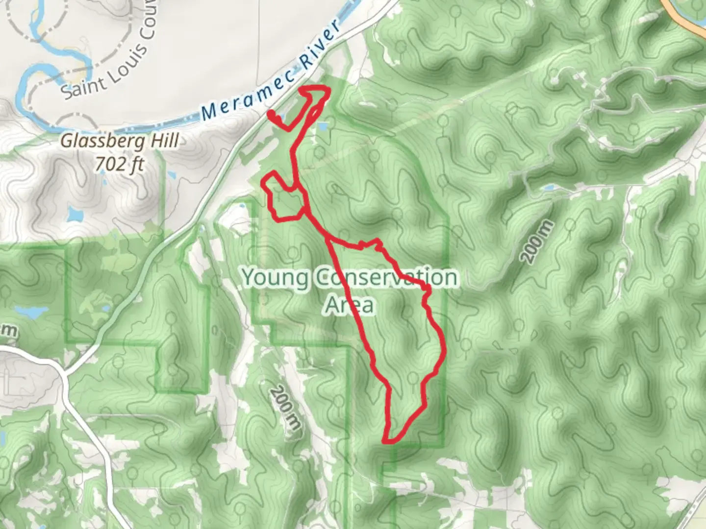 An image depicting the trail Hilda J Young Conservation Area East Loop and its surrounding area.