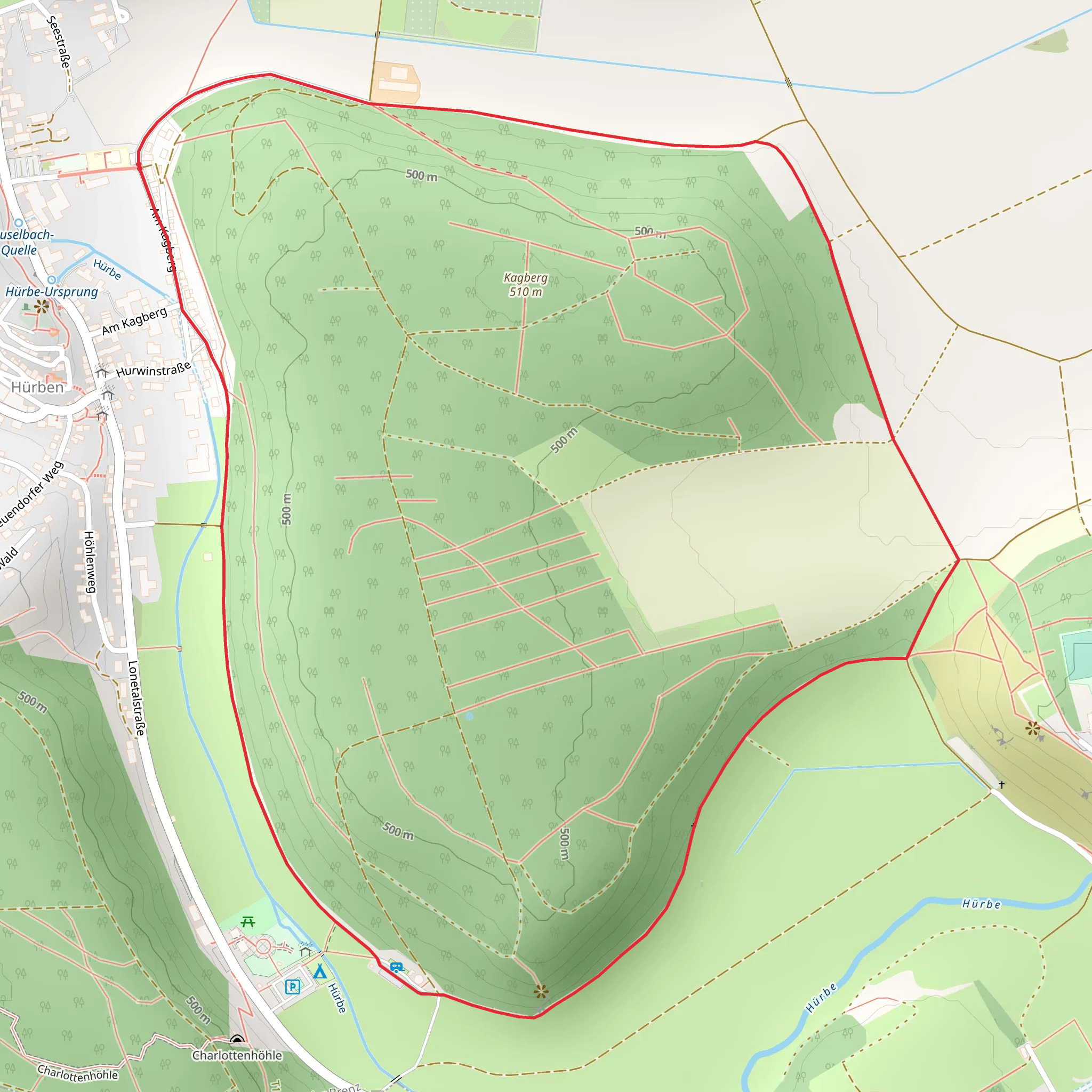 Jakobswegle am Kagberg Loop mobile static map