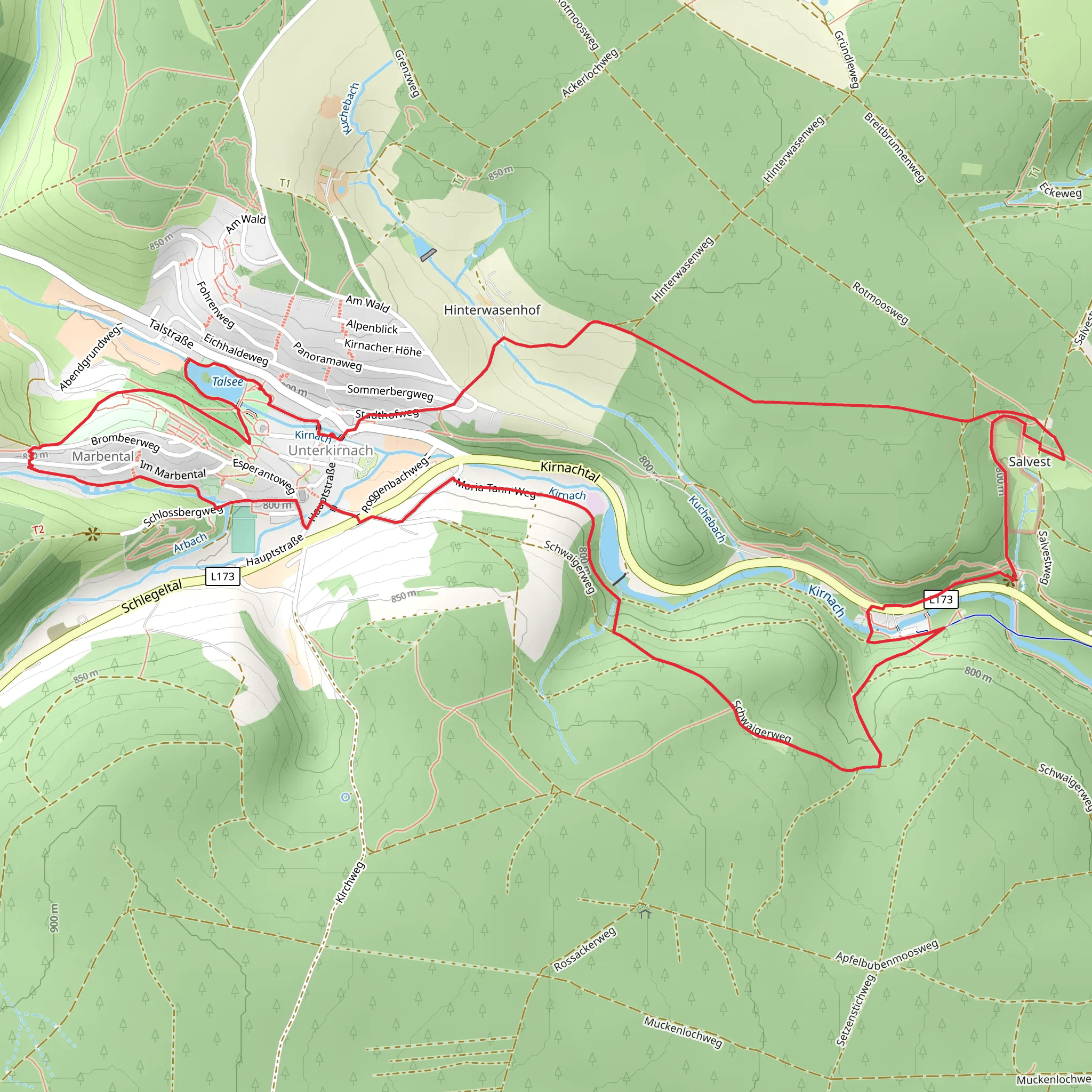 Talsee via Hochschwarzwald-Jakobusweg mobile static map