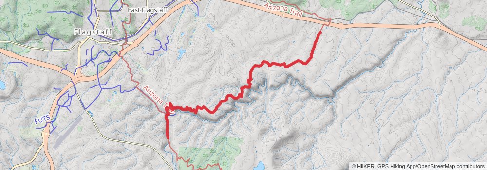 Arizona Trail stage 55 Map