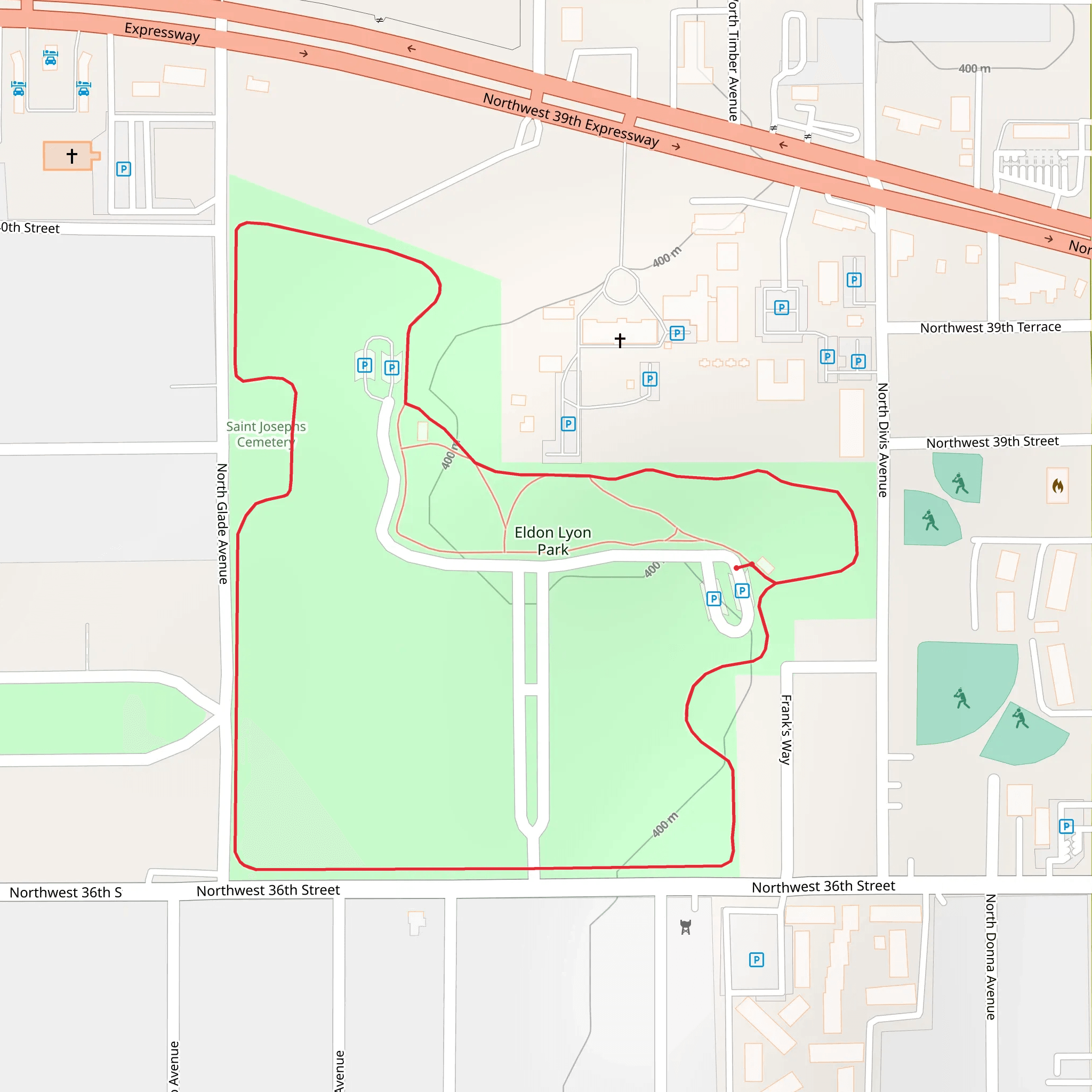 Eldon Lyon Park Loop mobile static map