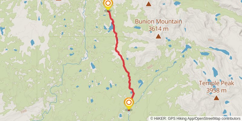 Cirque of the Towers Loop stage 4 Map